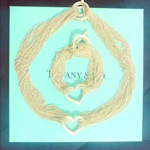 Tiffany & Co Sterling Silver Heart Choker/Bracelet